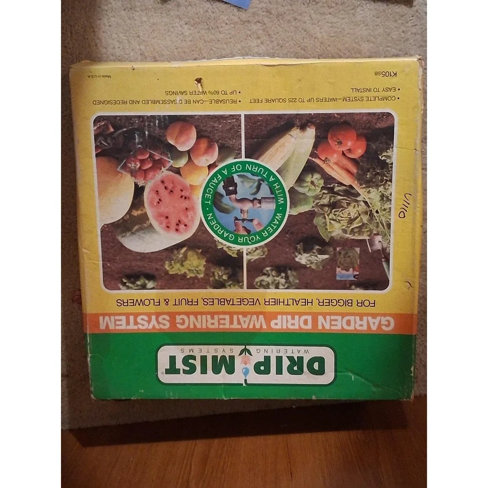Vintage Drip Mist K105 Garden Drip System NOS New Complete Kit 225 Sq‎ Ft